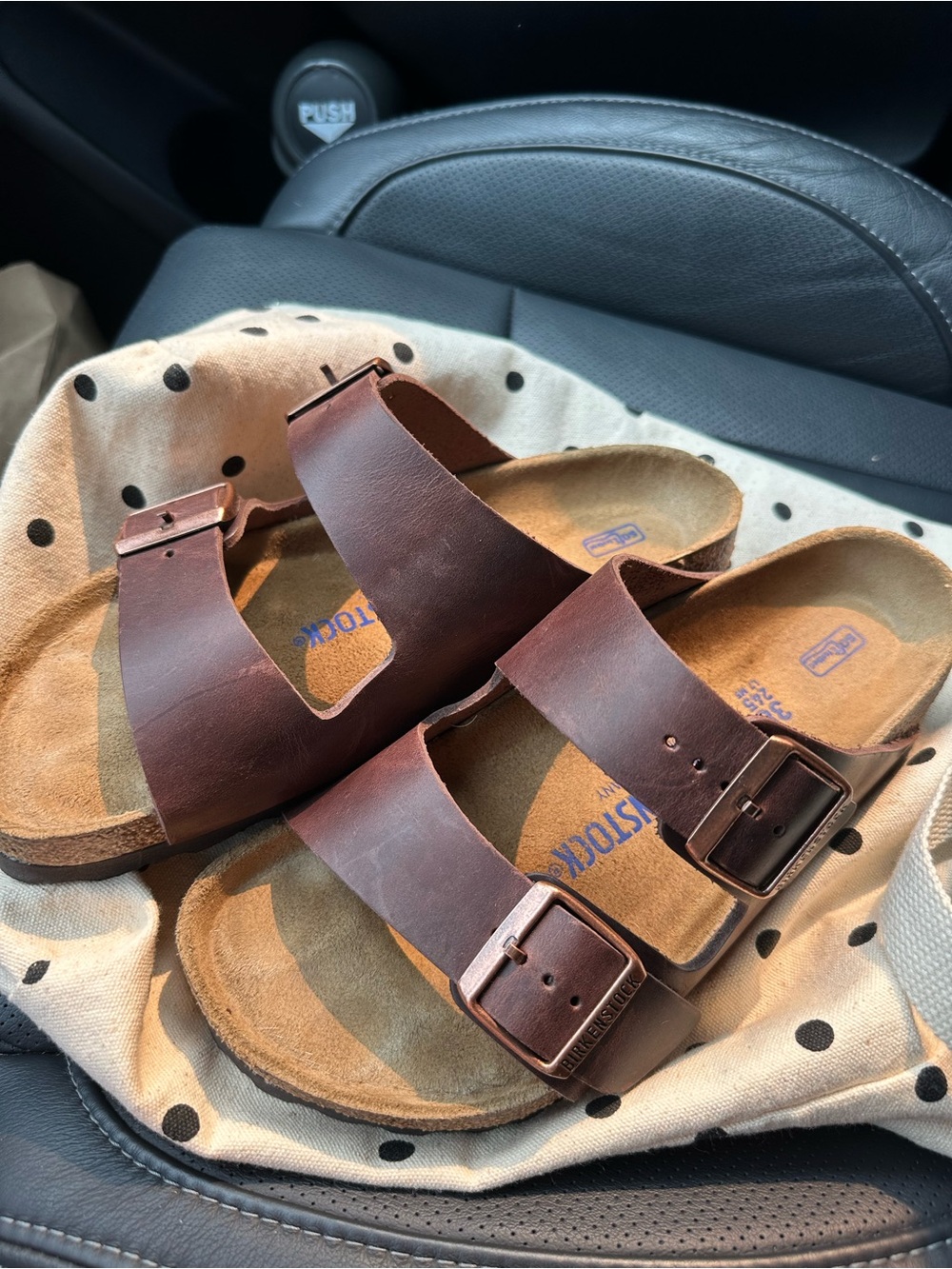 Birkenstock Arizona Sandals - Dark Brown Leather